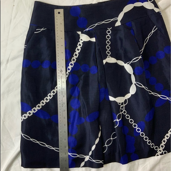 Talbots Navy Blue Silk A-Line Skirt NWOT - Picture 6 of 9
